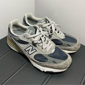 New Balance 993 MR993GNV Gray Blue Athletic Running Shoes Mens Size 10